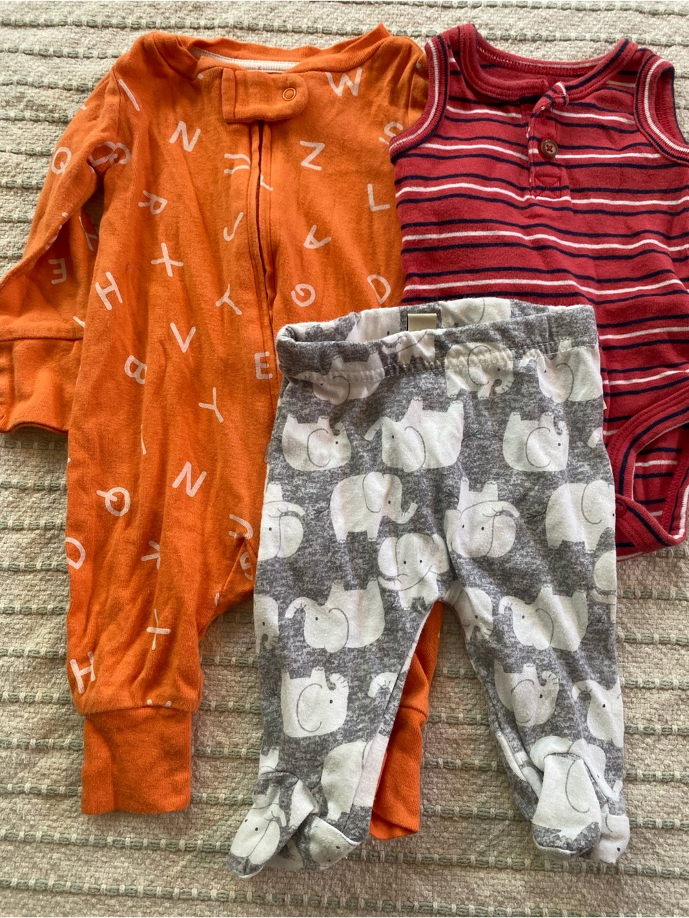 Set of 3 Newborn Size Baby Clothes